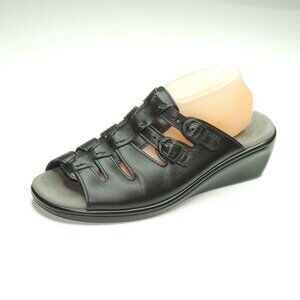 SAS Tripad Tango Slides Women's Black Wedge Sandals Sz 11-M Pristine Condition.